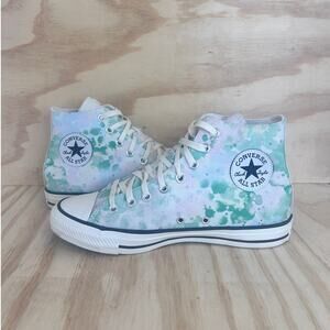 Converse All Star-CT Tie Dye Splatter Hi Top-Sneakers-Green-Women's- 9 -570765F